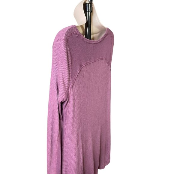 We The Free Thermal Fashion Shirt Oversize Fit Purple Top Size XS u - Picture 4 of 10